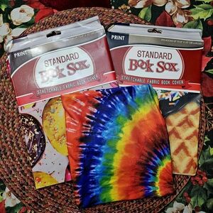 Colorful Stretchable Fabric Book Covers (Lot of 3)